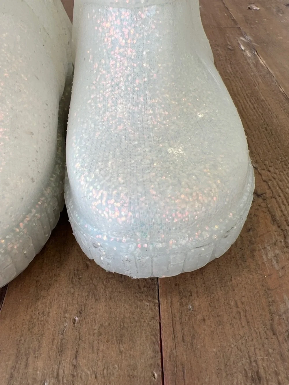 UGG iridescent sparkle pull on Waterproof rain boots little girls 6